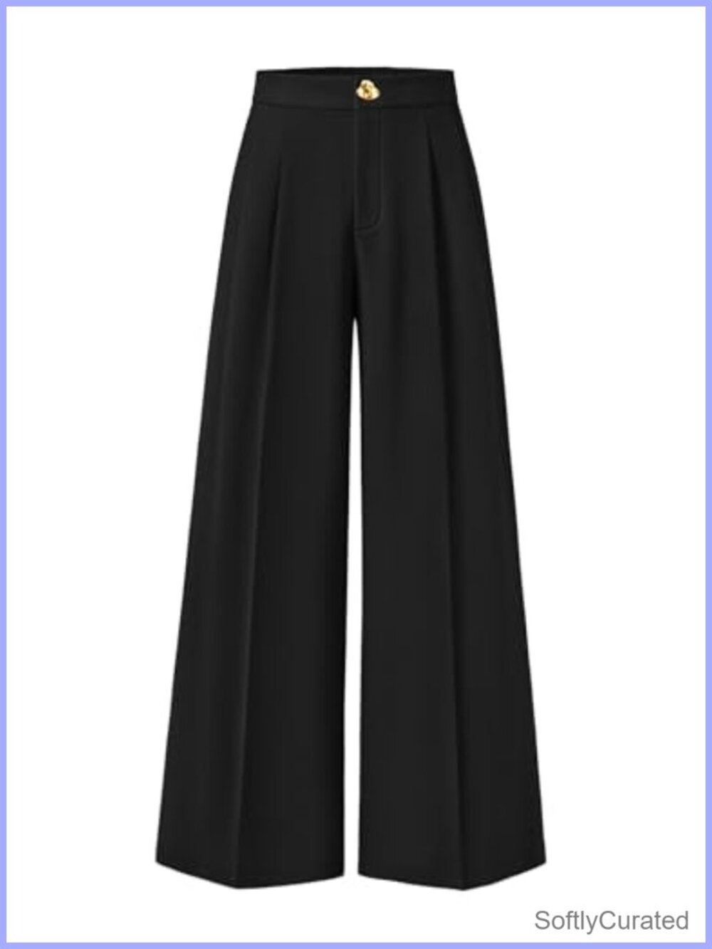 Wide Leg High Waisted Dress Pants Pleated Business Casual Trousers